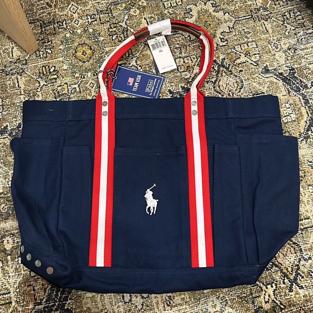 Polo Ralph Lauren Team USA 2024 Summer Olympics Patch Tote Bag